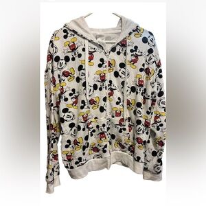 Disney Mickey Mouse Zip Up Hoodie Sweatshirt Size XL